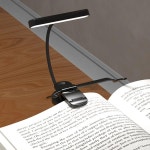조절 가능한 밝기 LED 클립 온 독서등(유연한 목 포함) USB-C 충전식 음악 및 침대 옆 사용 가능 : 에이치앤제이익스프레스150