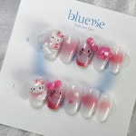 엔젤 키티 수제네일팁 핸드메이드 블루미 : 블루미blueme