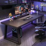 데스크탑 게임 책상 철제 3단 모던 DESK 가정용책상 여캠 코너형 게이밍데스크 80 1 탄소섬유 복리후생비 100 60cm : 직구만물상단