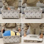 Bone Pattern Pet Cothes Toy Storage Basket Dog Cat Box Organize Case Home Tool : 아스트라 트레이드