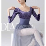 발레 가을 퍼플 레오타드 핑크 벨벳 그린 블루 긴팔 : 제이월드무역