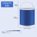 세차 물통 세차용 워터 낚시 버킷 접이식 내구성 파란색 팝업 11L 갤런 2 9 캠핑 : 장미코알라