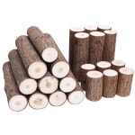 통나무 기둥 받침 장식 소품 정원 마당 캠핑장 원형 지름 8-10cm 높이 4cm : 비종합유통