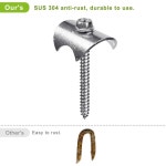 AGA 와이어 펜싱용 펜스 스테이플 스테인리스 스틸 못 304개 재사용 가능한 패스너 메쉬 및 우븐 펜스용 픽서가 있는 나사 200개 1.6... 