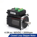 JMC 하이브리드 통합 폐쇄 루프 스텝퍼 서보 모터 드라이버, 2 상 Nema34 4.5N.m, 2000rpm, 24-80VDC, 6A iHSS86-60-45 : 플로우딜