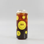 캔시머 하트 스마일 클로버 페트 500ml 캔 투명 플라스틱 PET 페트 용기 뚜껑미포함 : 큐캔시머