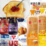 삼립 토스트앤샌드위치식빵/로만밀통밀식빵/모닝빵 /버터 딸기잼 /함께 구매하세요 : 보아스제과