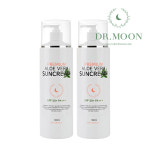소분파우치X4EA 닥터문 알로에베라 혼합자차 대용량선크림 SPF50+ PA+++ 바디겸용 데일리선로션 1L, 2개 : 유니스마켓