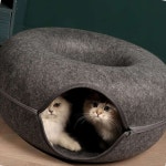 엔케이디 고양이도넛 터널 숨숨 집 60cm 다크그레이 고양이동굴 : 엔케이디