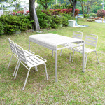 철제의자 테이블세트 아쿠아체어 마린 4인세트 정원 가든 테라스 카페 발코니 : 피카소가구