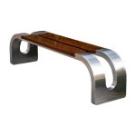 스테인레스 도서관 의자 사무실 공항 약국 벤치 부식방지 공원 야외 놀이터 금속 등받이 150cm : 글로리샵55