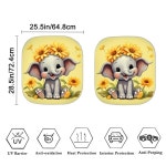 잰산투 자동차 앞유리 접이식 코끼리 해바라기 프로텍티오N 트럭 SUV 선쉐이드 선바이저 : 토탈이커29