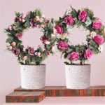 후니디자인 초록공간 원형 식물 지지대 2p세트 화분지지대 넝쿨꽃 고정 : 후니스토어 추천샵