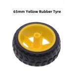 지능형 자동차 섀시/로봇 TT 모터 휠 DIY 모델 용 65mm 노란색 타이어 추적/장애물 회피 고무 타이어 : 육십사플렉스