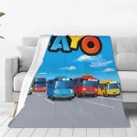 타요 작은 버스 담요 시티 1 장식용 소파 침대 던지기 소파용 시내 장식 Bla 가게 안의 다른 usb 버전도 같이 찍고 : 포포사과