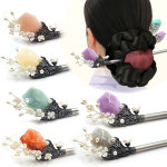 샛별주얼리 베고니아_플라워 꽃 대비녀 장잠 중전비녀 사극비녀 전통비녀 한복헤어장신구 : 샛별주얼리