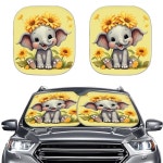 잰산투 자동차 앞유리 접이식 코끼리 해바라기 프로텍티오N 트럭 SUV 선쉐이드 선바이저 : 토탈이커29