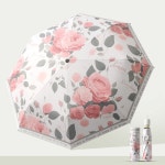 [은창]로맨틱 가든 수채화 암막 자동 양산 우산 우양산 튼튼한 장마 방수 자외선 양산 : 은창