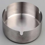 물결샵 심플 원형 스틸 재털이 레트로 고급소재 간편사용 가정용 당구장 모던 디자인 실내소품 덮개 : MULGYEOL