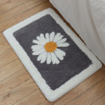 마이데이지 욕실 발매트 화장실 매트 현관 도어 플라워 집들이 선물 45x65cm : 어스코코