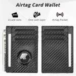 오리버 슬림 미니멀리스트 카드 지갑 홀더가 앞주머니 카본 파이버 텍스처 에어태그와 되는 RFID 차단 현금 신용카드 블랙 Black : 와이에스직구.