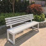 의자 옥외 야외레저의자 스텐 정류장 정원 철제벤치 대기 심플벤치 철제 스테인레스 1인 1 올화이트 1m길이40cm높이45cm : 디엠소싱