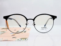 케미렌즈서비스 원형 하금테안경테 남자 여자 핸디스 H6004 51.19 블랙 골드 : 안경사랑안경원