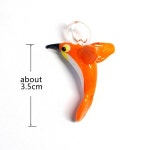 다채로운 미니어처 유리 벌새 입상 펜던트 장식 귀여운 새 매력 diy 보석 만들기 액세서리 또는 가정 야외 정원 용품 : 직구대리훈기몰