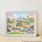 핀투 유칸 원숭이 고양이 마을 플라스틱 직소퍼즐 H3707 2000피스 59 x 73cm : 지티오에이치