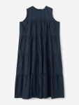 [WOMEN] Gymphlex 짐플렉스 25SS 코튼 슬리브리스 티어드 원피스 GY-G0076 CBL : 피클오사카