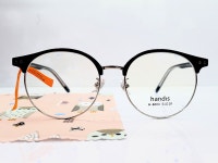 케미렌즈서비스 원형 하금테안경테 남자 여자 핸디스 H6004 51.19 블랙 골드 : 안경사랑안경원