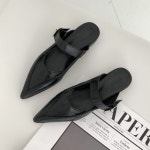 [G3364] 앞코뾰족 막힘 블로퍼 여성 로퍼형 슬리퍼 : 새로이클라쓰