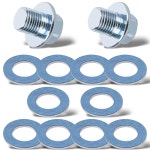 개스킷 키트 90341-12012 90430-12031이 장착된 OAUTOO 12pcs M12-1.25 엔진 오일 팬 배수 플러그 도요타가 렉서스 1984-On에 맞습니다... 