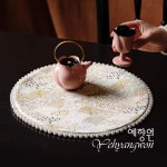 [다도 러너] 예향원 진주장식 고급 비단문 다석 티테이블 매트 E-10360 : 예향원