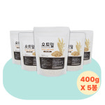 로지프로 캐나다산 오트밀 400g 5봉 슈퍼푸드 귀리100% 영영곡물 : 로지프로솔루션