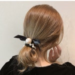 여성 진주 포인트 머리끈 헤어끈 헤어장식 5cm : 안경사랑안경원