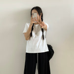 베이직 이너 반팔티 찰떡핏 데일리 반팔 티셔츠 : 아우아AUA