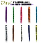 붙임가발DIFEI 컬러 클립 헤어 합성 가발 여성용 원카드 BB 심리스 표범 염색 조각 45cm : 오로라종합유통