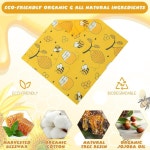 음식 재사용 가능한 밀랍 포장용 트란쿤 27팩 밀랍 모듬 빵 보관용 랩 요리 덮기용 신선식품 보관함 샌드위치 치즈 과일 빵 스낵 3L 9M 15S... 