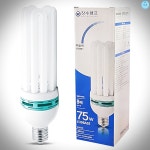 장수램프 고와트 삼파장 EL램프 75W 주광색 E39base : 공구양