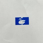 일본 라벨 스티커 2종 세트 (블루 백조 & 도트 고양이) 알뜰 60매 구성 : 문구의집