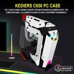 [DS-BA] KEDIERS C650 Mech PC 케이스 유리가 장착된 ATX 타워 게이밍 컴퓨터 화이트 white : blackbun-002
