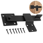 가능한 장치 조절 울타리 하드웨어 야외 헛간 슬라이딩 안전 플립 나무 캐비닛 도어용 문짝 래치 소박한 게이트 Bla 1PCS : skybubble