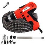 배관 하수구뚫는기계 하수도 8m 배관뚫기 변기 70C드릴+8m스프링세트+프로펠러 : 바이아마트