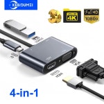 4 IN USB C 도킹 스테이션 TYPE C HDMI 어댑터 USB C 허브 USB 3.0 PC 노트북 애플기기 호환제품 호환 용 5G 고속 OTG 어댑터 분배기 4 IN... 