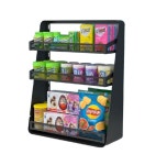 진열대 계산대 탁상 블랙 40x15x50cm 3단 팬트리 약국 선반 간식 블랙3층40x15x50cm : 가라온몰1호