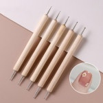 5개/대 전문 네일 아트 펜 나무 극 양면 라인 석 피커 매니큐어 : 아티시아 인터내셔널