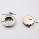 슬라이딩 서랍 캐비닛 오목한 플랫 핸들 스틸 도어 플러시 인서트 스테인레스 라운드 핑거 슬로프 : skybubble