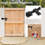 가능한 장치 조절 울타리 하드웨어 야외 헛간 슬라이딩 안전 플립 나무 캐비닛 도어용 문짝 래치 소박한 게이트 Bla 1PCS : skybubble