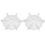 Uxcell 화이트 플라스틱 D 샤프트 교체 임펠러 모터 팬 베인  6 개 97x1 0mm 115x1 2 : JDMall07